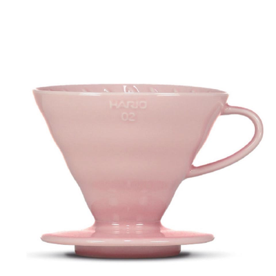 Hario V60 Handfilter | Porzellan – Pink & Matt Schwarz